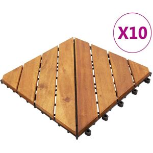 Royalton - Decking Tiles 10 pcs 30x30 cm Solid Acacia Wood