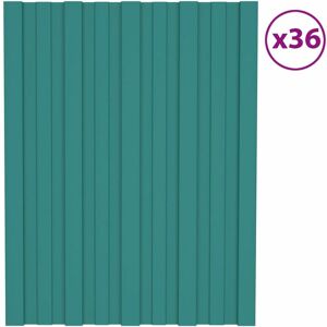 Berkfield Home - Royalton Roof Panels 36 pcs Galvanised Steel Green 60x45 cm