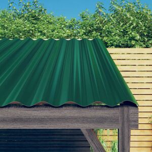 Berkfield Home - Royalton Roof Panels 36 pcs Powder-coated Steel Green 60x36 cm