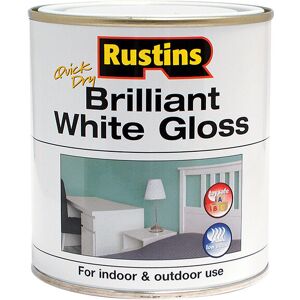 WHIGW500 Quick Dry Brilliant White Gloss 500ml RUSWGWB500 - Rustins