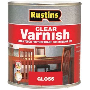 Polyurethane Varnish Gloss Clear 1 litre RUSPVGCL1L - Transparent - Rustins