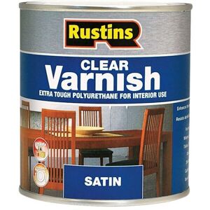 Polyurethane Varnish Satin Clear 1 litre RUSPVSCL1L - Transparent - Rustins