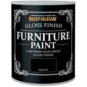 Rust-oleum - Gloss Furniture Paint - Liquorice - 750ML - Liquorice