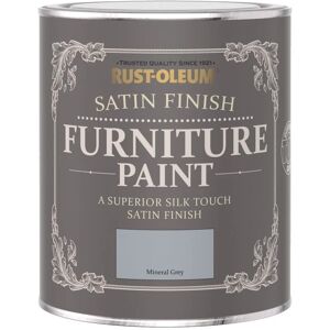 Rust-Oleum Satin Furniture Paint - Mineral Grey - 750ML - Mineral Grey