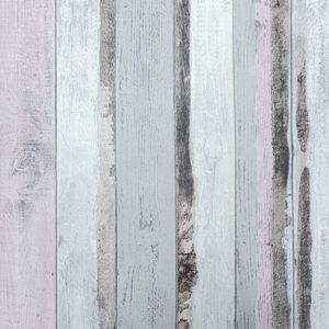 WDWALLPAPER Rustic Paint Wood Grain Panel Effect Grey Blush Pink Wallpaper Cabin Wood Plank - Pink, Beige, Grey