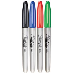 SHARPIE® Fine Tip Permanent Marker Assorted (Pack 4) SHP1985858 - Sharpie ®