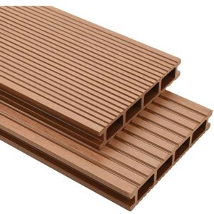 SWEIKO Wpc Decking Boards with Accessories 16 m2 2.2 m Brown VDTD17170