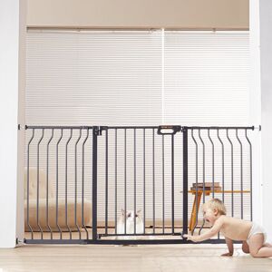 VEVOR Baby Gate, 29.5'-57.8' Extra Wide, 30' High, Dog Gate for Stairs Doorways and House, Easy Step Walk Thru Auto Close Child Gate Pet Security Gate with