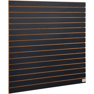 VEVOR Slatwall Panels, 4 ft x 2 ft Black Garage Wall Panels 24'H x 48'L (Set of 2 Panels), Heavy Duty Garage Wall Organizer Panels Display for Retail