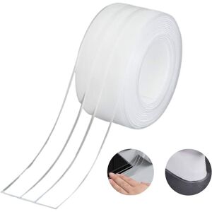 Dewdat - Waterproofing Strip,Bathroom Seal Double Fold Silicone White Self Adhesive Tub Tape/Waterproof Mildew Cockroach Prevention for Kitchen Sink