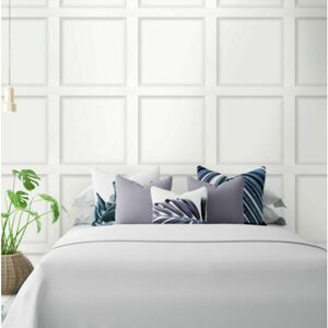 Wood Panel 3D Effect Wooden Panelling White Light Grey Wallpaper - Holden Decor