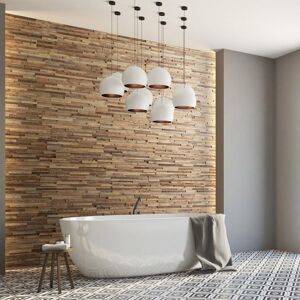 Wooden Wall Design - Wood Wallcovering Taiga Decorative Wood Panel Wooden Wall Cladding 1m²