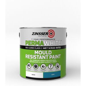 Zinsser - Perma White Interior Paint - Satin - 2.5L - White