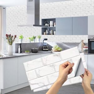 Linghhang - Kitchen Tiles, 12 Pieces Self-Adhesive Tile Sticker Waterproof pvc Tile Stickers Self-Adhesive Wall Tile Stickers for Bathroom and Kitchen