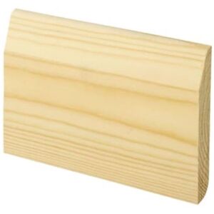 Marlborough - pack of 20 - Dual Purpose Large Round/Chamfered Pine Skirting - 15mm x 95mm - 2.4m Length