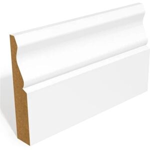 Marlborough - pack of 5 (Total 5 Units) - 18mm fsc Ogee Primed Skirting 18mm x 169mm x 4200mm