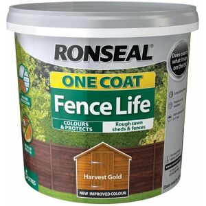 RONSEAL One Coat Fence Life Harvest Gold 5 Litre RSLOCFLHG5L