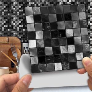 Sollbry - 24Pcs Self Adhesive Tile Transfers for Home Decor, Peel and Stick Tile Sticker, Waterproof Wall Tile Decal for Kitchen Bathroom