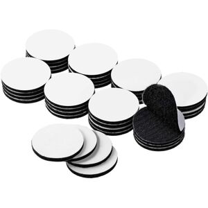 Sollbry - 60 Pack Round Hook and Loop Tape - Double Sided Adhesive Tapes for Heavy Duty Carpet - Wall Mounting Tapes for Phone Holder Home and Office