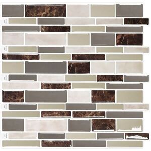 Sollbry - Pack Kitchen Backsplash Tiles Peel and Stick Self Adhesive Wall Panel for Bathroom Countertop Fireplace (Size: 12' x 12')