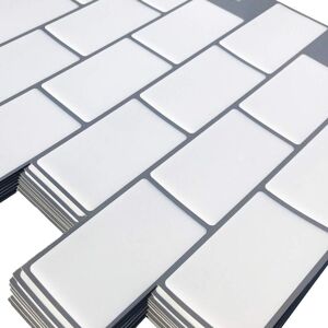 MEMKEY 10pcs White Self Adhesive Subway Tiles Self Adhesive Kitchen Bathroom Backsplash 3D Brick Vinyl Adhesive Paper 12x12 inch MEMKEY 10pcs White Self Adhesive Subway Tiles Self Adhesive Kitchen Bathroom Backsplash 3D Brick Vinyl Adhesive Paper 12x12 inch