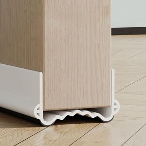 Ikodm - 100 cm Insulating Door Bottom, Anti-Cold Door Draught Excluder, Anti-Noise Door Seal (White, Width 3.5-5.5 cm) Ikodm - 100 cm Insulating Door Bottom, Anti-Cold Door Draught Excluder, Anti-Noise Door Seal (White, Width 3.5-5.5 cm)
