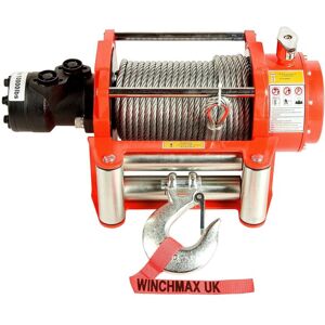 WINCHMAX 10,000lb (4,536kg) Original Orange Hydraulic Winch. 25m x 9.1mm Steel Rope. 3/8 Inch Clevis Hook. WINCHMAX 10,000lb (4,536kg) Original Orange Hydraulic Winch. 25m x 9.1mm Steel Rope. 3/8 Inch Clevis Hook.