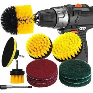 Eting - 12pcs Drill Brush and Extension Rod Metal Brush Electric Drill Cleaning Car Bathroom Bathtub Kitchen Tiles Tires Window Eting - 12pcs Drill Brush and Extension Rod Metal Brush Electric Drill Cleaning Car Bathroom Bathtub Kitchen Tiles Tires Window