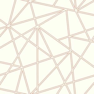 Holden Decor - 3D Geometric Wallpaper Triangle Metallic Rose Gold Cream Paladium Holden Decor - 3D Geometric Wallpaper Triangle Metallic Rose Gold Cream Paladium