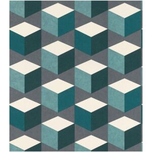 3D Effect Sansa Geometric Teal Wallpaper Paste The Wall Vinyl Rasch Washable 3D Effect Sansa Geometric Teal Wallpaper Paste The Wall Vinyl Rasch Washable