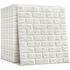 Hoopzi - 3D Wall Panels Self-Adhesive Stone Look Wallpaper 77 x 70cm Waterproof Brick Wall Tattoo pvc Compact diy Soft Foam Panel Brick Hoopzi - 3D Wall Panels Self-Adhesive Stone Look Wallpaper 77 x 70cm Waterproof Brick Wall Tattoo pvc Compact diy Soft Foam Panel Brick