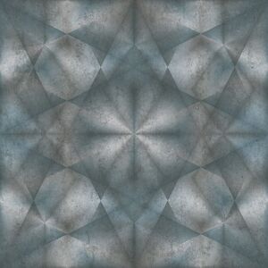 Profhome - 3D wallcovering wall 386924 hot embossed non-woven wallpaper slightly textured caleidoscope style shimmering blue teal grey silver 5.33 m2 Profhome - 3D wallcovering wall 386924 hot embossed non-woven wallpaper slightly textured caleidoscope style shimmering blue teal grey silver 5.33 m2