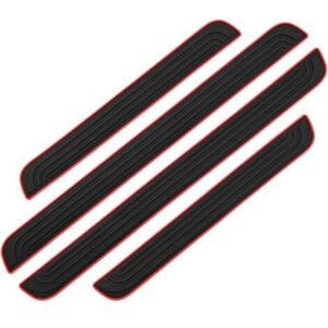 MCBOSON 4 PCS Car Door Sill Scuff Plates Protectors Car Sticker Adhesive Film for Door Sill Protection Guard-Plate Car Door Sill in Soft PVC Rubber (Black) MCBOSON 4 PCS Car Door Sill Scuff Plates Protectors Car Sticker Adhesive Film for Door Sill Protection Guard-Plate Car Door Sill in Soft PVC Rubber (Black)