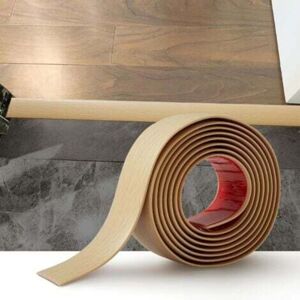 TEHTUY 4M Threshold Strip, Self-Adhesive PVC Threshold Bar, Threshold Transition Strip for Flooring, for Gap Between Tiles and Wood Floors, 5cm, Beige Wood TEHTUY 4M Threshold Strip, Self-Adhesive PVC Threshold Bar, Threshold Transition Strip for Flooring, for Gap Between Tiles and Wood Floors, 5cm, Beige Wood