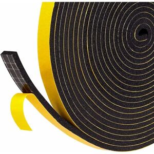 Ikodm - Adhesive Rubber Foam Seal for Window Insulation - 1 Roll - 12mm x 3mm x 4m - Multifunction - Furniture Protection - Black Foam Yellow Film Ikodm - Adhesive Rubber Foam Seal for Window Insulation - 1 Roll - 12mm x 3mm x 4m - Multifunction - Furniture Protection - Black Foam Yellow Film