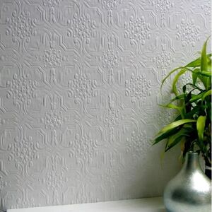 Anaglypta Berkeley White Textured Vinyl Wallpaper - Wallpaper Anaglypta Berkeley White Textured Vinyl Wallpaper - Wallpaper