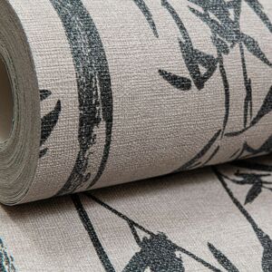 Arthouse - Oasis Taupe Charcoal Textured Floral Flower Leaf Woodland Wallpaper Arthouse - Oasis Taupe Charcoal Textured Floral Flower Leaf Woodland Wallpaper