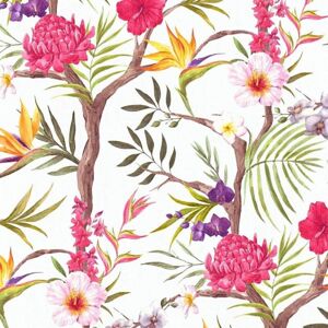 A.S. CREATIONS A.s.creations - as Creation Tropical Flowers Wallpaper Multicolour Floral Paste The Wall Vinyl A.S. CREATIONS A.s.creations - as Creation Tropical Flowers Wallpaper Multicolour Floral Paste The Wall Vinyl
