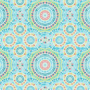 As Creation - Vibrant Mosaic Wallpaper Flowers Blue Green Paste The Wall Vinyl As Creation - Vibrant Mosaic Wallpaper Flowers Blue Green Paste The Wall Vinyl