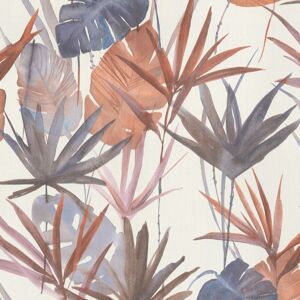 Rasch - Barbara Home Jungle Leaves Wallpaper Red White Purple Paste The Wall Modern Rasch - Barbara Home Jungle Leaves Wallpaper Red White Purple Paste The Wall Modern
