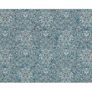 Edem - Baroque wallcovering wall 6001-95 non-woven wallpaper embossed with ornaments glittering turquoise silver teal 10.65 m2 (114 ft2) Edem - Baroque wallcovering wall 6001-95 non-woven wallpaper embossed with ornaments glittering turquoise silver teal 10.65 m2 (114 ft2)