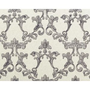 Baroque wallcovering wall EDEM 9085-27 hot embossed non-woven wallpaper embossed with floral 3D ornaments shimmering white silver grey 10.65 m2 (114 Baroque wallcovering wall EDEM 9085-27 hot embossed non-woven wallpaper embossed with floral 3D ornaments shimmering white silver grey 10.65 m2 (114