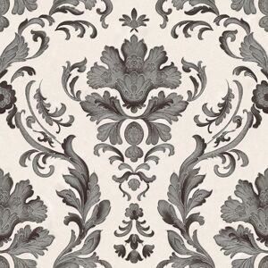 Profhome - Baroque wallcovering wall 301901 paper wallpaper slightly textured baroque style matt black white 5.33 m2 (57 ft2) Profhome - Baroque wallcovering wall 301901 paper wallpaper slightly textured baroque style matt black white 5.33 m2 (57 ft2)