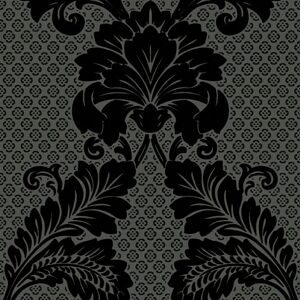Profhome - Baroque wallcovering wall 305445 non-woven wallpaper slightly textured baroque style matt black grey 5.22 m2 (56 ft2) Profhome - Baroque wallcovering wall 305445 non-woven wallpaper slightly textured baroque style matt black grey 5.22 m2 (56 ft2)