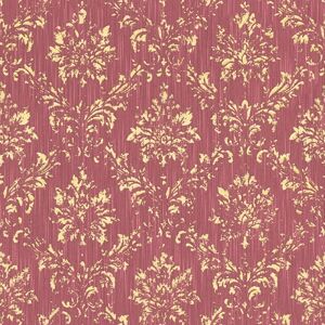 Profhome 306626-GU Textile Wallpaper - Red & Gold - Wallcovering Profhome 306626-GU Textile Wallpaper - Red & Gold - Wallcovering