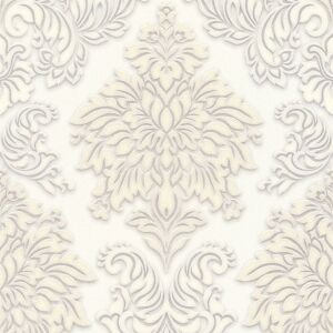 Profhome - Baroque wallcovering wall 368982 non-woven wallpaper slightly textured baroque style glittering white silver beige 5.33 m2 (57 ft2) Profhome - Baroque wallcovering wall 368982 non-woven wallpaper slightly textured baroque style glittering white silver beige 5.33 m2 (57 ft2)