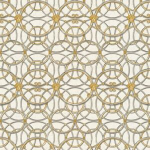 Profhome Gold Silver Grey White Wallpaper - Non-woven, 64cm Pattern - Smooth & Shiny - 7.035m2 Profhome Gold Silver Grey White Wallpaper - Non-woven, 64cm Pattern - Smooth & Shiny - 7.035m2