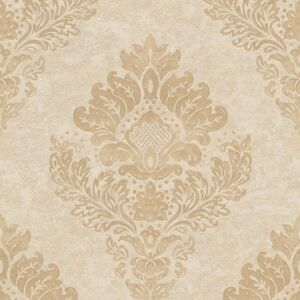 Profhome - Baroque wallcovering wall 379013 non-woven wallpaper slightly textured baroque style matt gold beige 5.33 m2 (57 ft2) Profhome - Baroque wallcovering wall 379013 non-woven wallpaper slightly textured baroque style matt gold beige 5.33 m2 (57 ft2)