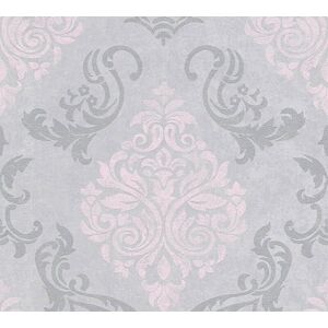 Profhome 953726-GU Non-woven Wallpaper - Silver Pink - Wallcovering Profhome 953726-GU Non-woven Wallpaper - Silver Pink - Wallcovering