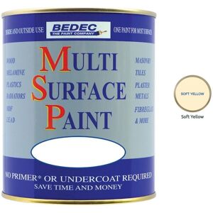 Multi Surface Paint - Gloss - Soft Yellow - 750ml - Bedec Multi Surface Paint - Gloss - Soft Yellow - 750ml - Bedec